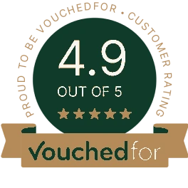 VouchedFor 4.9 star rating